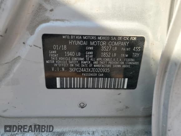 ✅ 2018 Hyundai Accent SEL • VIN: 3KPC24A3XJE020935 • Лот: 71097624. Опубликован ранее на Copart с пробегом 143 019 миль. Бесплатный доступ к архиву аукционных продаж из США и подробный отчёт об истории автомобиля на DreamBid. Изображение 12.