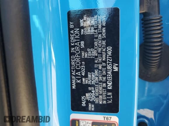 ✅ 2025 Kia Soul EX • VIN: KNDJ33AU8S7271400 • Lot: 81790245. Wystawiony na Copart z przebiegiem 106 mil. Bezpłatny archiwum sprzedaży aukcyjnych z USA i szczegółowy raport historii pojazdu na DreamBid. Zdjęcie 14.