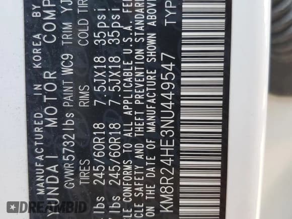 ✅ 2022 Hyundai Palisade SEL • VIN: KM8R24HE3NU449547 • Лот: 78095524. Опубликован ранее на Copart с пробегом 52 226 миль. Бесплатный доступ к архиву аукционных продаж из США и подробный отчёт об истории автомобиля на DreamBid. Изображение 13.