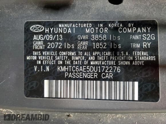 ✅ 2013 Hyundai Veloster Turbo • VIN: KMHTC6AE5DU172276 • Lot: 44607535. Wystawiony na Copart z przebiegiem 140 160 mil. Bezpłatny archiwum sprzedaży aukcyjnych z USA i szczegółowy raport historii pojazdu na DreamBid. Zdjęcie 12.