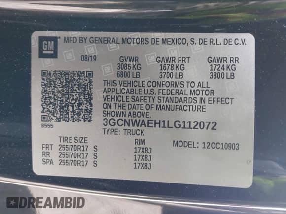 2020 Chevrolet Silverado 1500 Work Truck с VIN 3GCNWAEH1LG112072, выставлен на аукционе IAAI как лот 43394307 с пробегом 127 380 миль миль и . История ставок и продаж доступна на DreamBid. Изображение 9.