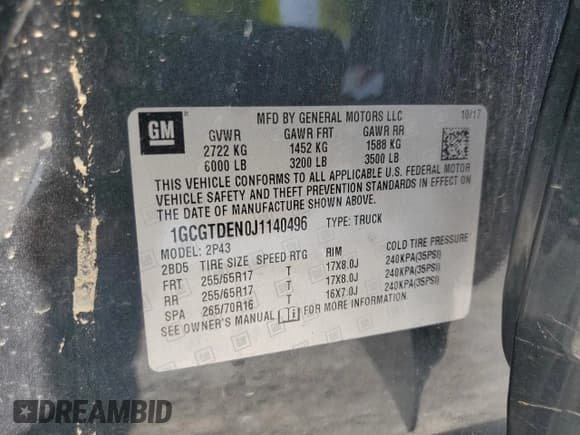 ✅ 2018 Chevrolet Colorado 4WD Z71 • VIN: 1GCGTDEN0J1140496 • Лот: 68250004. Опубликован ранее на Copart с пробегом 73 701 миль. Бесплатный доступ к архиву аукционных продаж из США и подробный отчёт об истории автомобиля на DreamBid. Изображение 12.