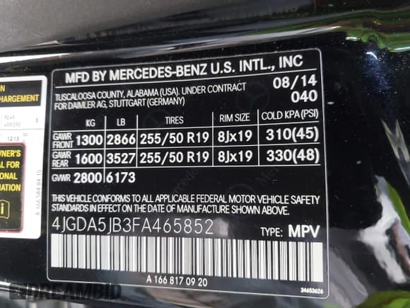 ✅ 2015 Mercedes-Benz M 350 • VIN: 4JGDA5JB3FA465852 • Lot: 42926234. Wystawiony na IAAI z przebiegiem 159 752 mil. Bezpłatny archiwum sprzedaży aukcyjnych z USA i szczegółowy raport historii pojazdu na DreamBid. Zdjęcie 9.