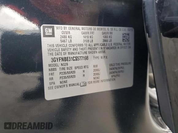 ✅ 2012 Cadillac SRX Performance Collection • VIN: 3GYFNBE31CS577198 • Lot: 81932555. Listed on Copart with 194,810 mi. Free auction sales archive from the USA and detailed vehicle history report at DreamBid. Image 14.