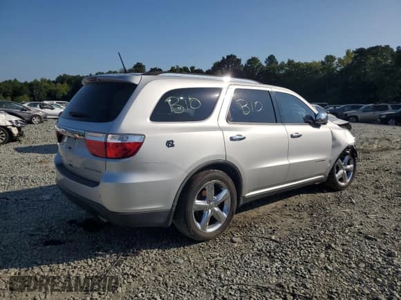 ✅ 2012 Dodge Durango Citadel • VIN: 1C4RDHEG9CC306245 • Lot: 68338204. Listed on Copart with 183,382 mi. Free auction sales archive from the USA and detailed vehicle history report at DreamBid. Image 3.