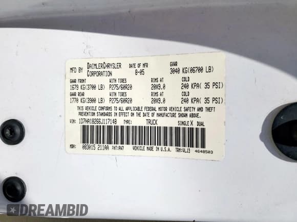 ✅ 2006 Dodge 1500 SLT • VIN: 1D7HA18266J117148 • Lot: 84613645. Wystawiony na Copart z przebiegiem 190 440 mil. Bezpłatny archiwum sprzedaży aukcyjnych z USA i szczegółowy raport historii pojazdu na DreamBid. Zdjęcie 12.