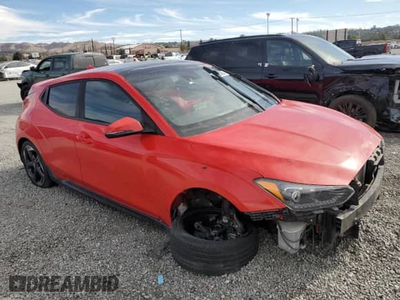 2019 Hyundai Veloster Turbo R-Spec z VIN KMHTH6AB5KU005369, wystawiony jako Copart lot #43833985 z przebiegiem 52 768 mil mil oraz Szkoda całkowita • Salvage title. Historia ofert i sprzedaży dostępna na DreamBid. Obrazek 4.
