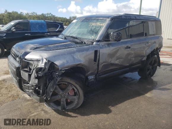 ✅ 2023 Land Rover Defender X • VIN: SALEXEEU6P2136280 • Lot: 77014604. Listed on Copart with 27,736 mi. Free auction sales archive from the USA and detailed vehicle history report at DreamBid. Image 1.