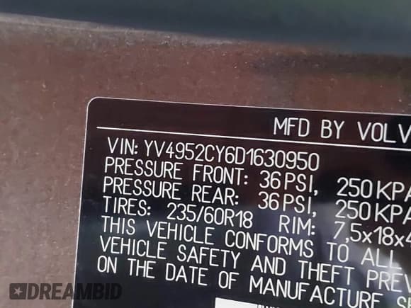 ✅ 2013 Volvo XC90 Premier Plus • VIN: YV4952CY6D1630950 • Lot: 43544878. Listed on IAAI with Not provided. Free auction sales archive from the USA and detailed vehicle history report at DreamBid. Image 9.