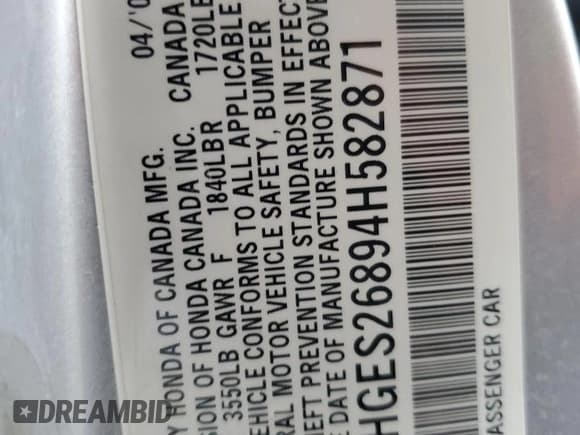 ✅ 2004 Honda Civic EX • VIN: 2HGES26894H582871 • Lot: 92175195. Wystawiony na Copart z przebiegiem 188 095 mil. Bezpłatny archiwum sprzedaży aukcyjnych z USA i szczegółowy raport historii pojazdu na DreamBid. Zdjęcie 12.