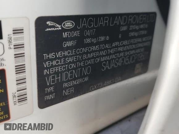 ✅ 2018 Jaguar XE 25t • VIN: SAJAS4FX5JCP19501 • Лот: 80640795. Опубликован ранее на Copart с пробегом 66 085 миль. Бесплатный доступ к архиву аукционных продаж из США и подробный отчёт об истории автомобиля на DreamBid. Изображение 12.