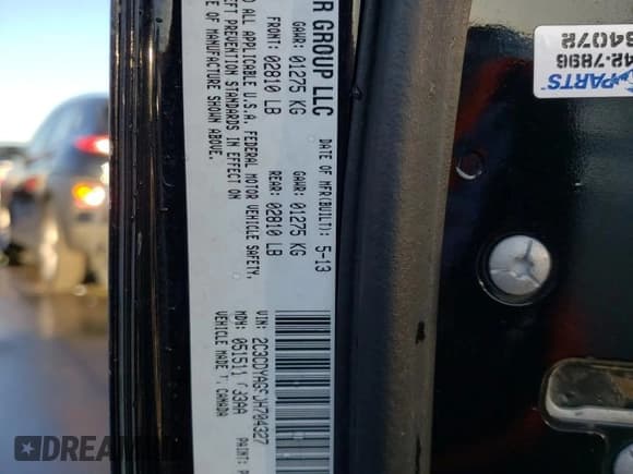 ✅ 2013 Dodge Challenger SXT • VIN: 2C3CDYAG9DH704327 • Lot: 77779154. Wystawiony na Copart z przebiegiem 149 037 mil. Bezpłatny archiwum sprzedaży aukcyjnych z USA i szczegółowy raport historii pojazdu na DreamBid. Zdjęcie 12.