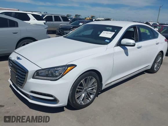 ✅ 2018 Genesis G80 3.8L • VIN: KMHGN4JE5JU265438 • Lot: 42782203. Listed on IAAI with 65,959 mi. Free auction sales archive from the USA and detailed vehicle history report at DreamBid. Image 2.