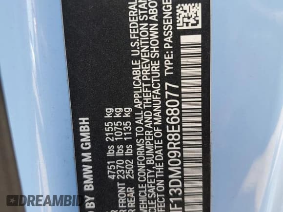 ✅ 2024 BMW M2 • VIN: 3MF13DM09R8E68077 • Lot: 84576455. Wystawiony na Copart z przebiegiem 13 732 mil. Bezpłatny archiwum sprzedaży aukcyjnych z USA i szczegółowy raport historii pojazdu na DreamBid. Zdjęcie 12.