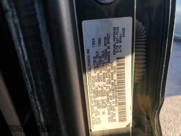 ✅ 2002 Toyota Tacoma PreRunner • VIN: 5TEGM92N12Z895775 • Лот: 85380885. Опубликован ранее на Copart с пробегом 227 170 миль. Бесплатный доступ к архиву аукционных продаж из США и подробный отчёт об истории автомобиля на DreamBid. Изображение 12.