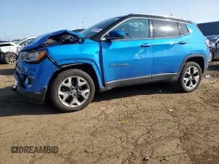✅ 2020 Jeep Compass Limited • VIN: 3C4NJDCB3LT145998 • Lot: 60398905. Listed on Copart with 75,423 mi. Free auction sales archive from the USA and detailed vehicle history report at DreamBid. Image 1.