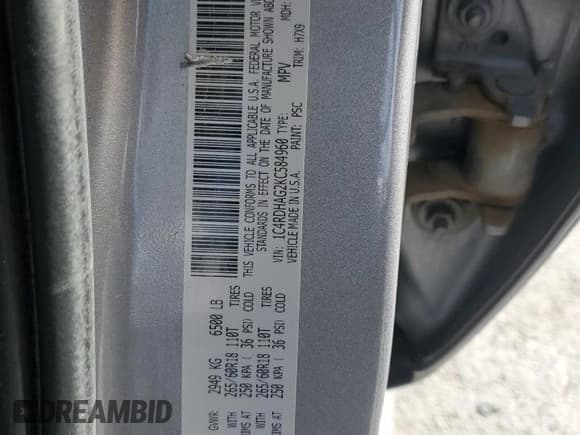 ✅ 2019 Dodge Durango SXT • VIN: 1C4RDHAG2KC584960 • Lot: 86123365. Listed on Copart with 109,691 mi. Free auction sales archive from the USA and detailed vehicle history report at DreamBid. Image 14.