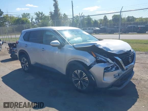 ✅ 2023 Nissan Rogue SV • VIN: 5N1BT3BAXPC836832 • Lot: 43168668. Listed on IAAI with 55,850 mi. Free auction sales archive from the USA and detailed vehicle history report at DreamBid. Image 1.