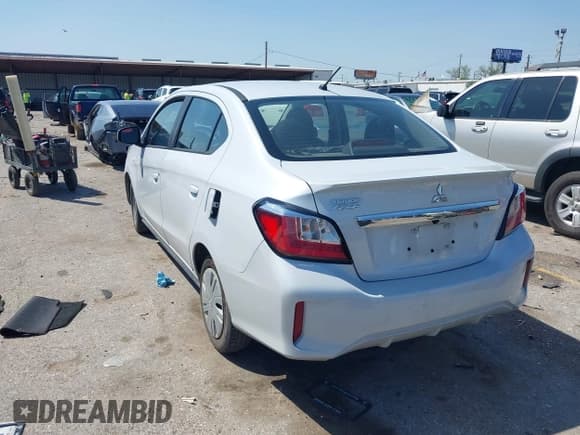 ✅ 2023 Mitsubishi Mirage ES • VIN: ML32FUFJ3PHF01688 • Lot: 41865801. Listed on IAAI with 23,395 mi. Free auction sales archive from the USA and detailed vehicle history report at DreamBid. Image 3.