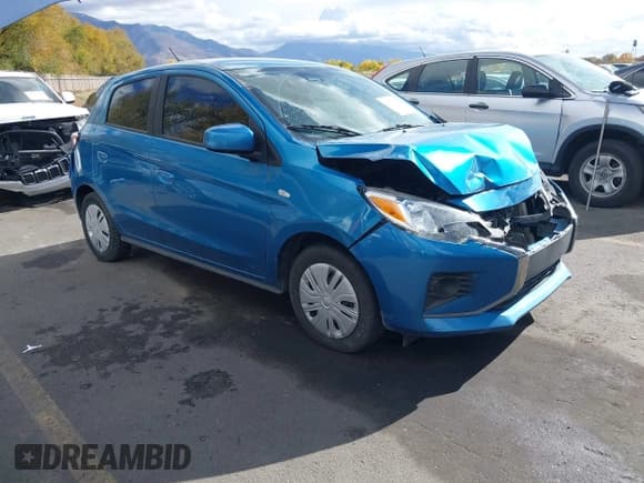 ✅ 2023 Mitsubishi Mirage ES • VIN: ML32AUHJ1PH001697 • Lot: 43633392. Listed on IAAI with 50,520 mi. Free auction sales archive from the USA and detailed vehicle history report at DreamBid. Image 1.