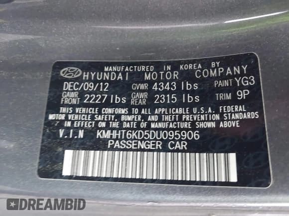 ✅ 2013 Hyundai Genesis Coupe Premium • VIN: KMHHT6KD5DU095906 • Lot: 42230462. Wystawiony na IAAI z przebiegiem 118 279 mil. Bezpłatny archiwum sprzedaży aukcyjnych z USA i szczegółowy raport historii pojazdu na DreamBid. Zdjęcie 9.