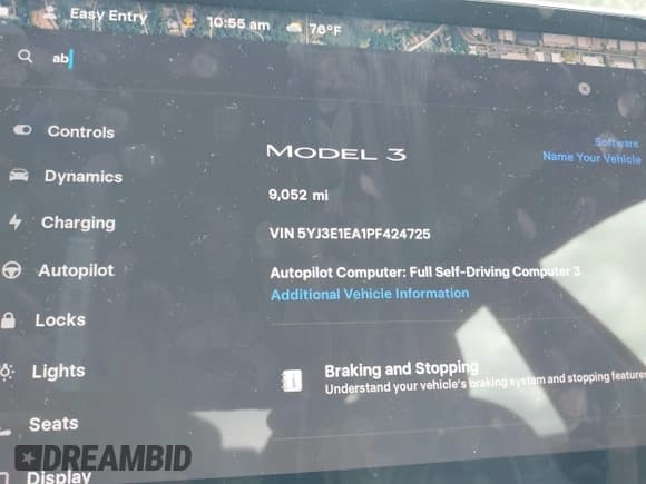 ✅ 2023 Tesla Model 3 • VIN: 5YJ3E1EA1PF424725 • Lot: 43321874. Wystawiony na IAAI z przebiegiem 9 052 mil. Bezpłatny archiwum sprzedaży aukcyjnych z USA i szczegółowy raport historii pojazdu na DreamBid. Zdjęcie 7.