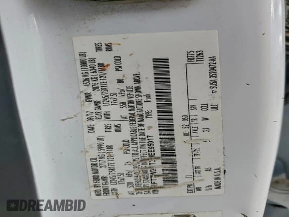 ✅ 2017 Ford F-250 Lariat • VIN: 1FT7W2BT3HEE95017 • Lot: 85439385. Listed on Copart with 263,530 mi. Free auction sales archive from the USA and detailed vehicle history report at DreamBid. Image 12.