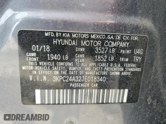 ✅ 2018 Hyundai Accent SE • VIN: 3KPC24A32JE018340 • Лот: 48810685. Опубликован ранее на Copart с пробегом 113 967 миль. Бесплатный доступ к архиву аукционных продаж из США и подробный отчёт об истории автомобиля на DreamBid. Изображение 13.