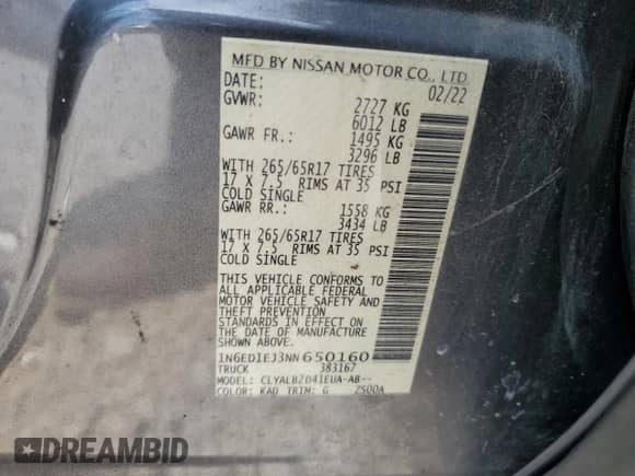 2022 Nissan Frontier SV z VIN 1N6ED1EJ3NN650160, wystawiony jako Copart lot #69243235 z przebiegiem 73 746 mil mil oraz Szkoda całkowita • Salvage title. Historia ofert i sprzedaży dostępna na DreamBid. Obrazek 12.