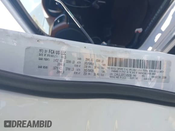 ✅ 2015 Jeep Grand Cherokee Summit • VIN: 1C4RJEJG5FC105038 • Lot: 42555024. Listed on IAAI with 133,077 mi. Free auction sales archive from the USA and detailed vehicle history report at DreamBid. Image 9.