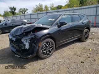 2023 Chevrolet Blazer RS with VIN 3GNKBKRS0PS104257, listed as a Copart auction lot 71317585 with 40,734 mi miles and Salvage title. Bid and sale history available at DreamBid. Image 1.