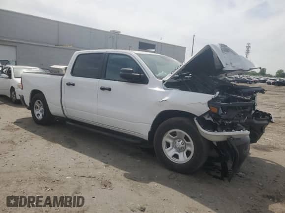2023 Ram 1500 Tradesman z VIN 1C6RRENT5PN607402, wystawiony jako Copart lot #53915375 z przebiegiem 8 882 mil mil oraz Szkoda całkowita • Salvage title. Historia ofert i sprzedaży dostępna na DreamBid. Obrazek 4.