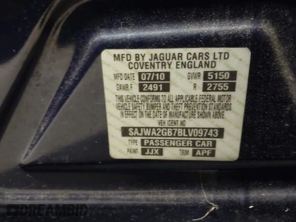 ✅ 2011 Jaguar XJ XJL • VIN: SAJWA2GB7BLV09743 • Lot: 43781893. Wystawiony na IAAI z przebiegiem 87 872 mil. Bezpłatny archiwum sprzedaży aukcyjnych z USA i szczegółowy raport historii pojazdu na DreamBid. Zdjęcie 9.