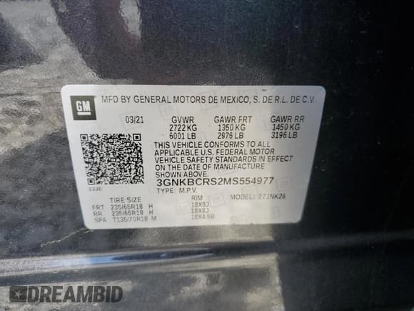 ✅ 2021 Chevrolet Blazer LT • VIN: 3GNKBCRS2MS554977 • Lot: 69575545. Listed on Copart with Not provided. Free auction sales archive from the USA and detailed vehicle history report at DreamBid. Image 13.