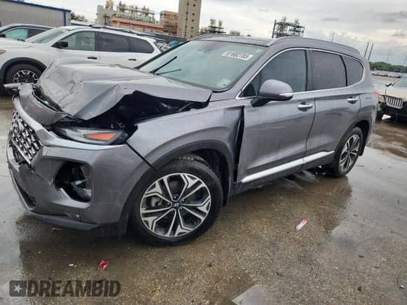 2019 Hyundai Santa Fe Limited with VIN 5NMS53AAXKH116764, listed as a Copart auction lot 81682785 with 106,885 mi miles and Salvage title. Bid and sale history available at DreamBid. Image 1.