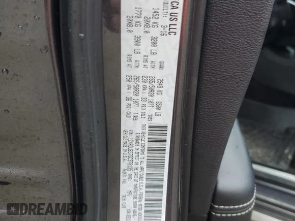 ✅ 2016 Dodge Durango Citadel • VIN: 1C4RDJEG7GC370135 • Lot: 55592265. Listed on Copart with 178,450 mi. Free auction sales archive from the USA and detailed vehicle history report at DreamBid. Image 13.