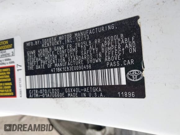 ✅ 2014 Toyota Avalon XLE Premium • VIN: 4T1BK1EB3EU090498 • Lot: 43909209. Wystawiony na IAAI z przebiegiem 332 570 mil. Bezpłatny archiwum sprzedaży aukcyjnych z USA i szczegółowy raport historii pojazdu na DreamBid. Zdjęcie 9.