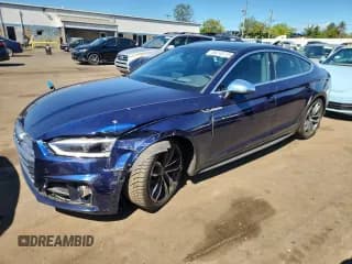 ✅ 2019 Audi S5 Sportback Prestige • VIN: WAUC4CF55KA048089 • Lot: 69748735. Listed on Copart with 75,053 mi. Free auction sales archive from the USA and detailed vehicle history report at DreamBid. Image 1.