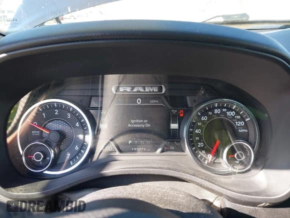 ✅ 2019 Ram 1500 Big Horn • VIN: 1C6SRFMT2KN837884 • Lot: 41700704. Listed on IAAI with 195,776 mi. Free auction sales archive from the USA and detailed vehicle history report at DreamBid. Image 7.