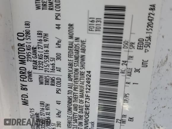 ✅ 2015 Ford Transit Connect XL • VIN: NM0GE9E73F1224924 • Лот: 47324695. Опубликован ранее на Copart с пробегом 88 785 миль. Бесплатный доступ к архиву аукционных продаж из США и подробный отчёт об истории автомобиля на DreamBid. Изображение 13.