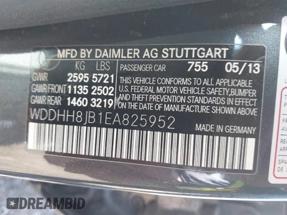 ✅ 2014 Mercedes-Benz E 350 Luxury • VIN: WDDHH8JB1EA825952 • Lot: 42136310. Listed on IAAI with 130,803 mi. Free auction sales archive from the USA and detailed vehicle history report at DreamBid. Image 9.