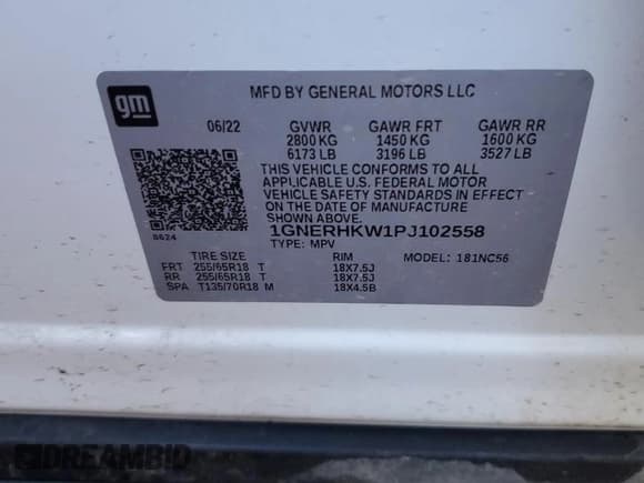 ✅ 2023 Chevrolet Traverse LT • VIN: 1GNERHKW1PJ102558 • Lot: 71447135. Listed on Copart with 48,337 mi. Free auction sales archive from the USA and detailed vehicle history report at DreamBid. Image 14.