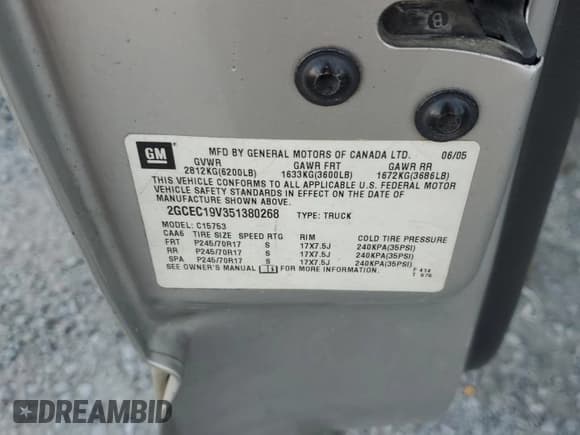 ✅ 2005 Chevrolet Silverado 1500 LS • VIN: 2GCEC19V351380268 • Лот: 77651104. Опубликован ранее на Copart с пробегом 200 866 миль. Бесплатный доступ к архиву аукционных продаж из США и подробный отчёт об истории автомобиля на DreamBid. Изображение 12.