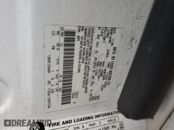 ✅ 2009 Ford Expedition Max SSV • VIN: 1FMFK16509LA10385 • Лот: 43324745. Опубликован ранее на Copart с пробегом 215 353 миль. Бесплатный доступ к архиву аукционных продаж из США и подробный отчёт об истории автомобиля на DreamBid. Изображение 13.