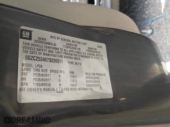 ✅ 2007 Saturn VUE V6 • VIN: 5GZCZ53487S826011 • Lot: 42689743. Wystawiony na IAAI z przebiegiem Nie podano. Bezpłatny archiwum sprzedaży aukcyjnych z USA i szczegółowy raport historii pojazdu na DreamBid. Zdjęcie 9.