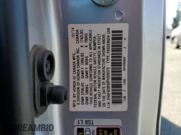 ✅ 2015 Honda Civic LX • VIN: 2HGFG3B50FH509575 • Lot: 91215635. Listed on Copart with 199,720 mi. Free auction sales archive from the USA and detailed vehicle history report at DreamBid. Image 13.