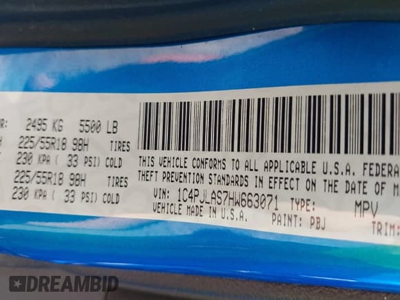 ✅ 2017 Jeep Cherokee Altitude • VIN: 1C4PJLAS7HW663071 • Лот: 42186905. Опубликован ранее на IAAI с пробегом 203 296 миль. Бесплатный доступ к архиву аукционных продаж из США и подробный отчёт об истории автомобиля на DreamBid. Изображение 9.