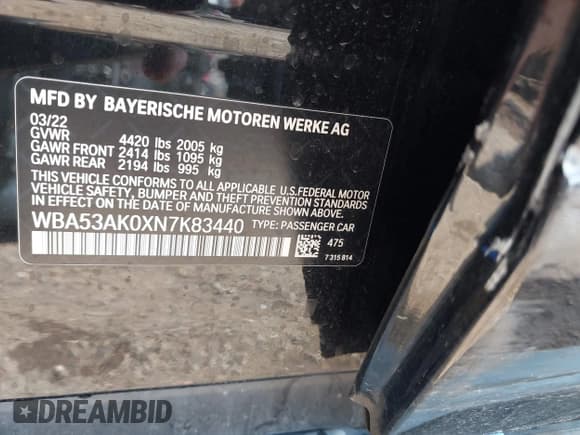 ✅ 2022 BMW 2 Series 228i • VIN: WBA53AK0XN7K83440 • Lot: 42322413. Wystawiony na IAAI z przebiegiem 44 854 mil. Bezpłatny archiwum sprzedaży aukcyjnych z USA i szczegółowy raport historii pojazdu na DreamBid. Zdjęcie 9.