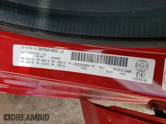 ✅ 2012 Dodge Avenger SXT • VIN: 1C3CDZCB3CN258544 • Лот: 56883345. Опубликован ранее на Copart с пробегом 149 505 миль. Бесплатный доступ к архиву аукционных продаж из США и подробный отчёт об истории автомобиля на DreamBid. Изображение 12.