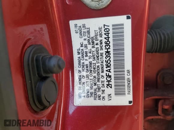 ✅ 2009 Honda Civic LX • VIN: 2HGFA16539H364407 • Lot: 90457475. Listed on Copart with 168,057 mi. Free auction sales archive from the USA and detailed vehicle history report at DreamBid. Image 12.